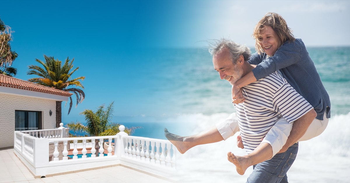 Couple à la retraitre vivant en Espagne
