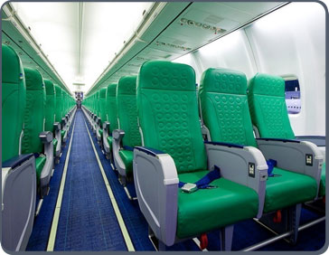2-vols Intérieur d'un avion de ligne direction l'Espagne
