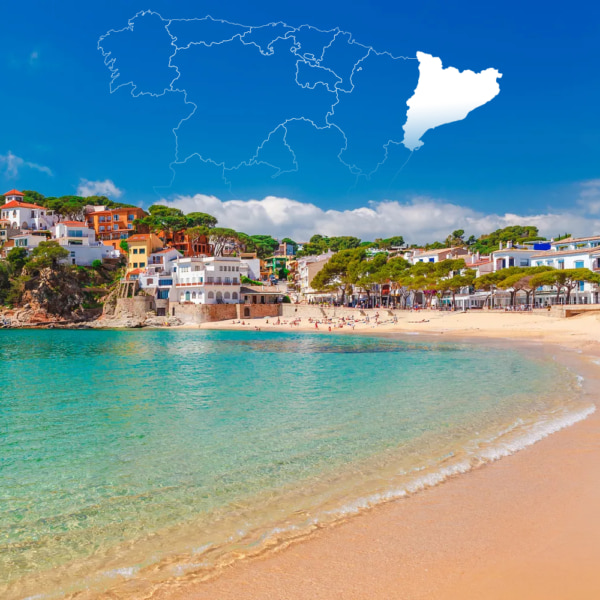 Catalogne_plage_avec-carte-600×600 Plage de catalogne avec carte de l'Espagne dans le ciel