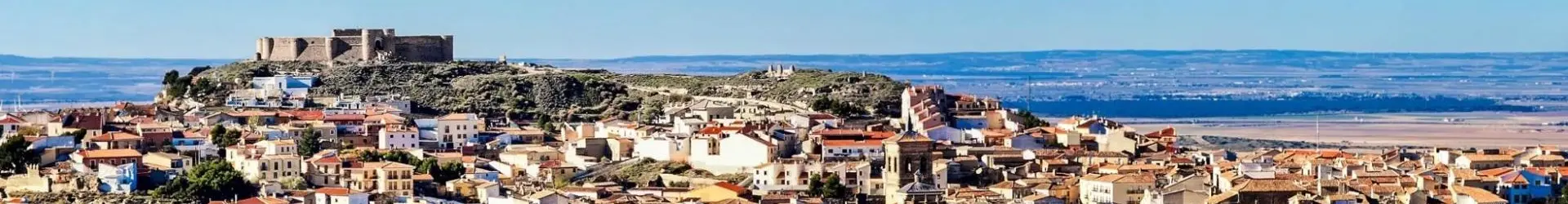 Panorama d’un village historique avec château sur une colline
