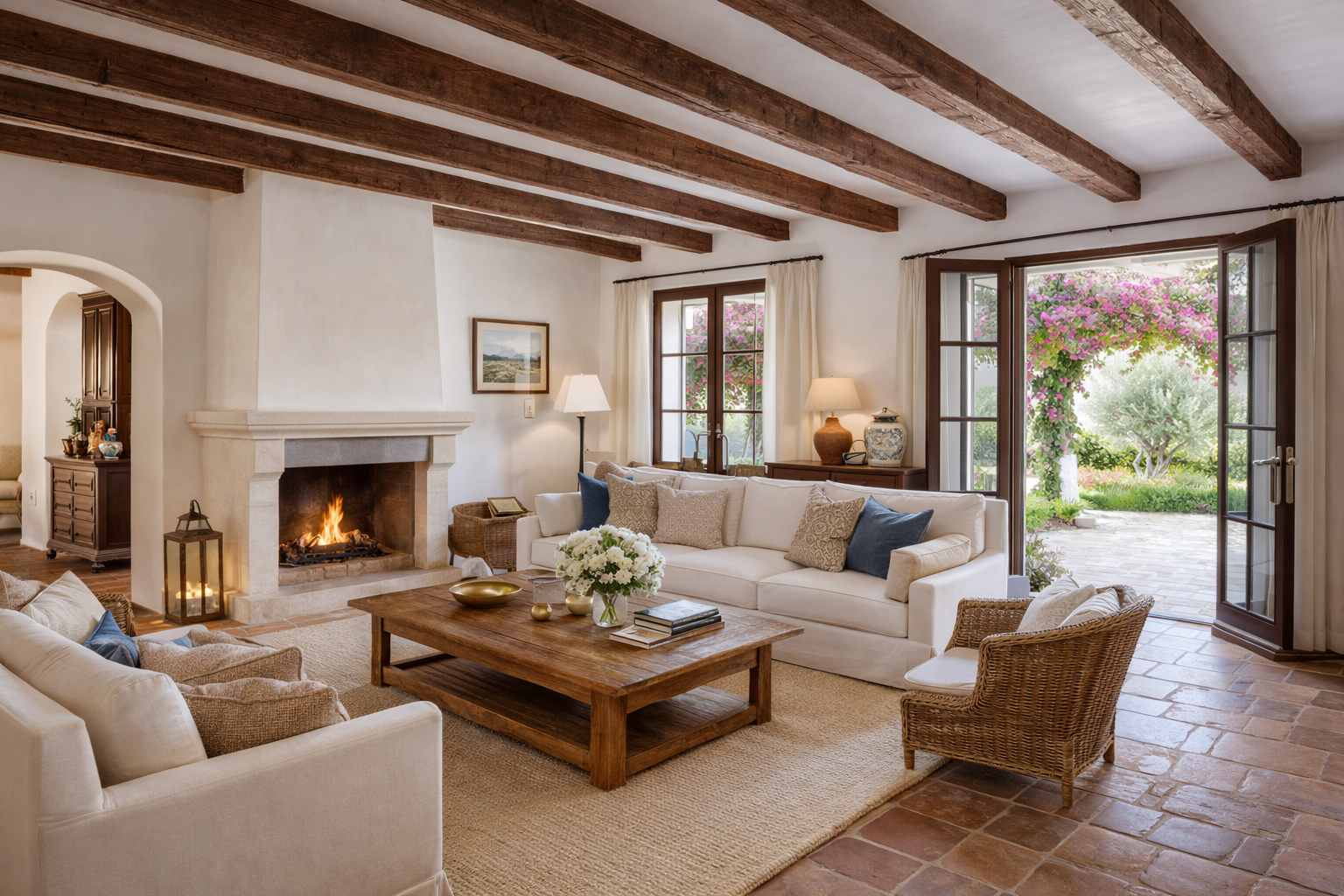 Salon d'une villa en Espagne