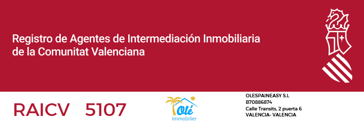 Inscription au RAICV, registre officiel des agents immobiliers de la Communauté valencienne